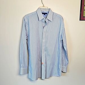 Tommy Hilfiger men's button-down dress shirt 100% cotton size 16 32-33